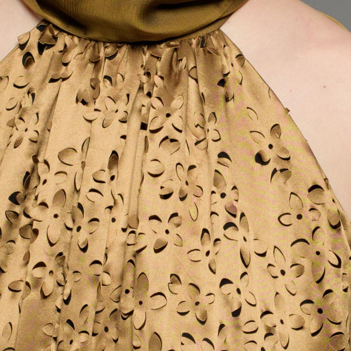 Stefanie Savary - sustainable luxury dresses, silk dress -size plus, silk evening gown, gold silk maxi dress